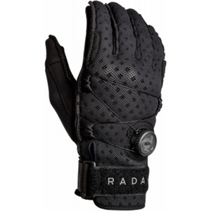 2023 Radar Vapor-K Boa Inside-Out Wakeboarding Gloves R23GL-VA-K - Black / Shadow Ariaprene